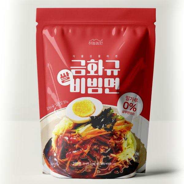 [간편식사] 식물성콜라겐 금화규 쌀비빔면 2팩,5팩 _하능농원